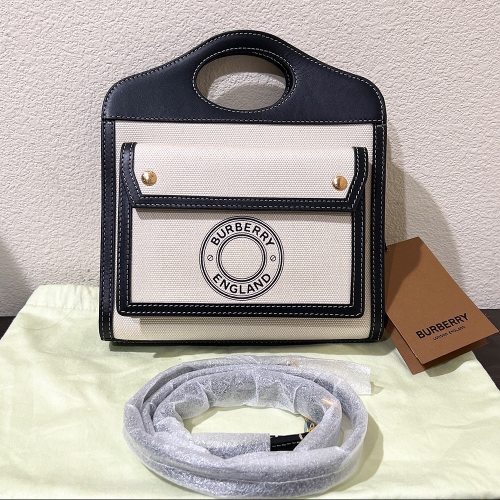 Burberry mini two tone pocket bag